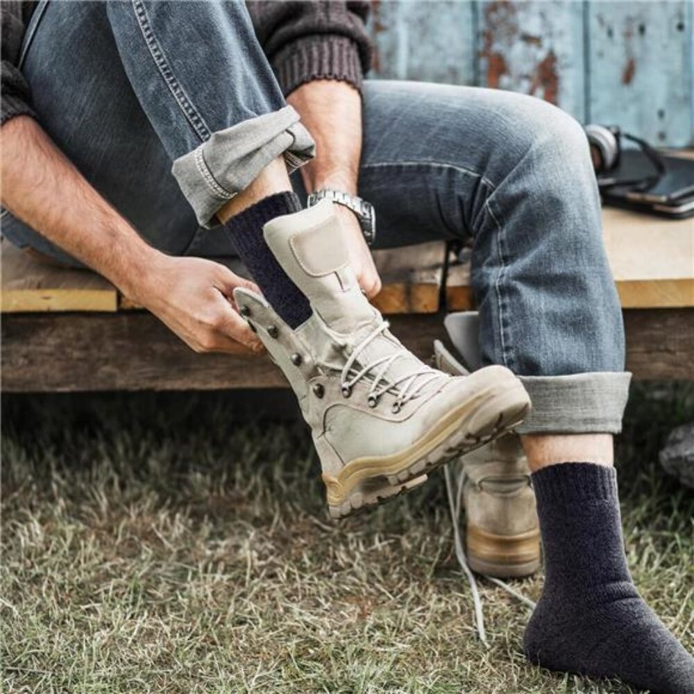 4 Pairs Men's Winter Warm Socks Insulated Heated Trapping Thermal Socks - Picture 4 of 5